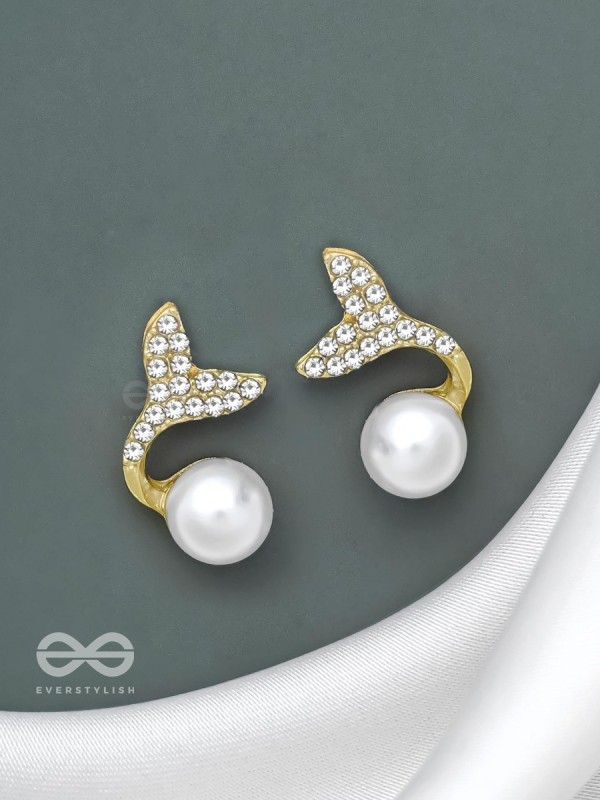 MYSTIC MERMAID TAILS - GOLDEN EMBELLISHED EARRINGS