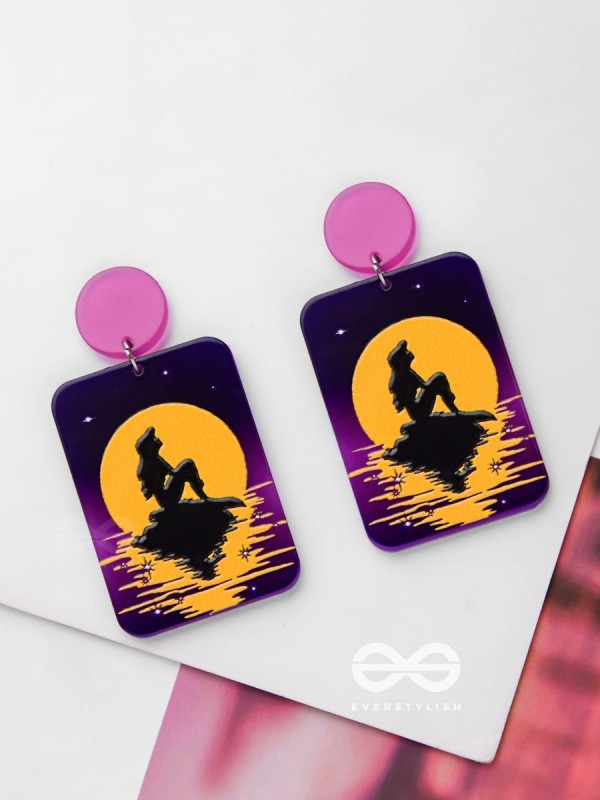 THE LITTLE MERMAID - STATEMENT ACRYLIC EARRINGS