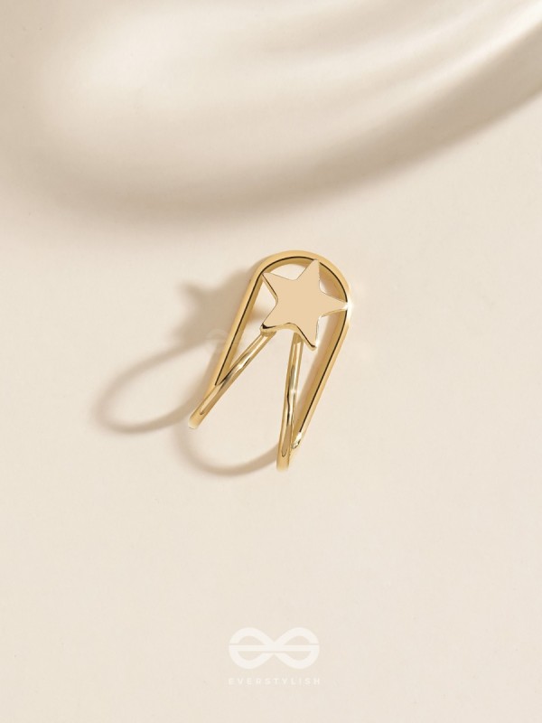 COSMIC STARSHINE  - GOLDEN EMBELLISHED EARCUFF (one ear)