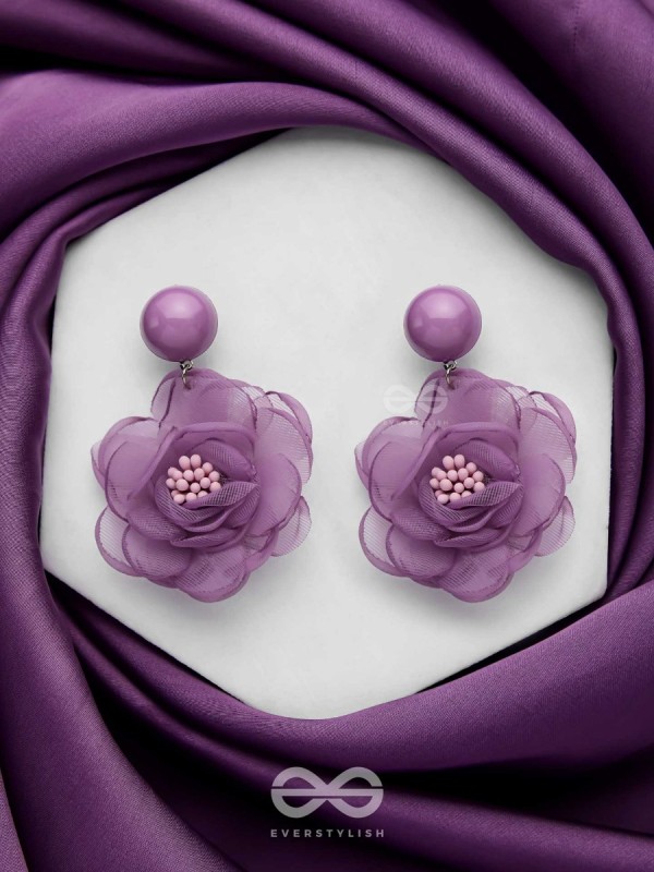 LILY DREAM DANCE - FABRIC EARRINGS (PURPLE)