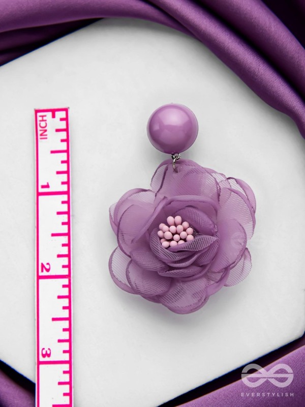 LILY DREAM DANCE - FABRIC EARRINGS (PURPLE)