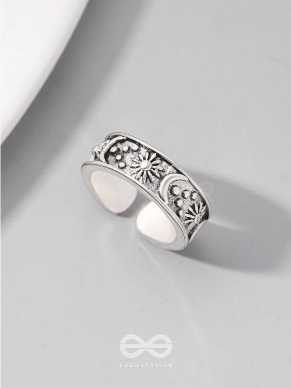 CELESTIAL LEGACY - STATEMENT SILVER RING (ADJUSTABLE)