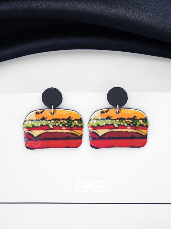 THE BUNBELIEVABLE BITE - STATEMENT ACRYLIC EARRINGS