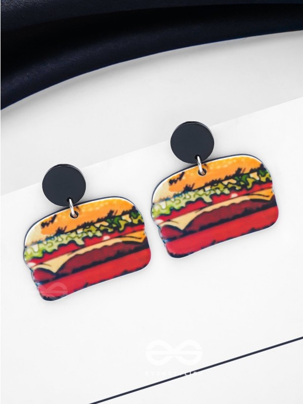 THE BUNBELIEVABLE BITE - STATEMENT ACRYLIC EARRINGS