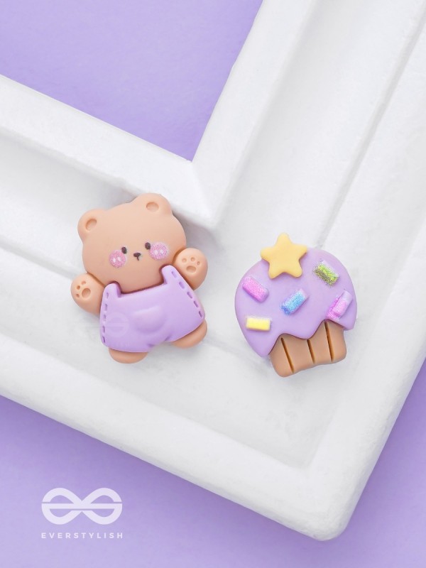 SUGARHUG & SNUGGLES - MISMATCHED ACRYLIC EARRINGS