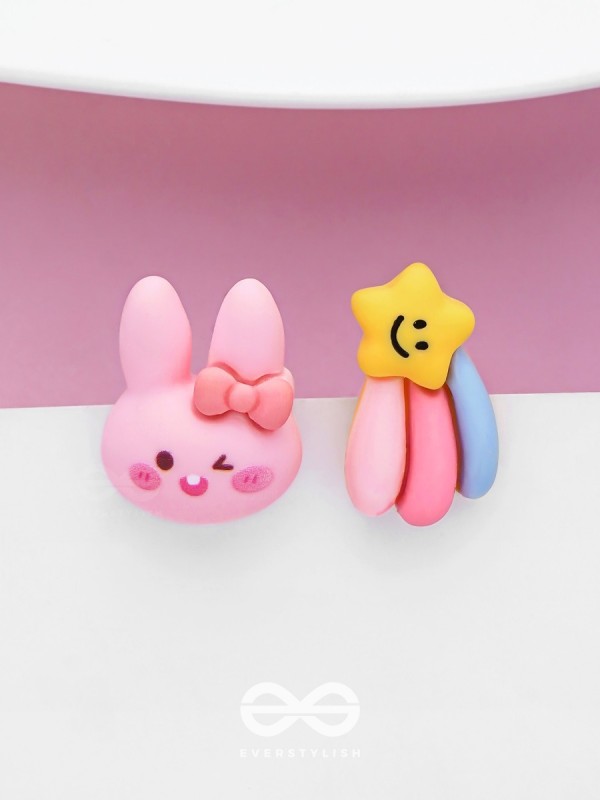 HOPS 'N HUES - MISMATCHED ACRYLIC EARRINGS