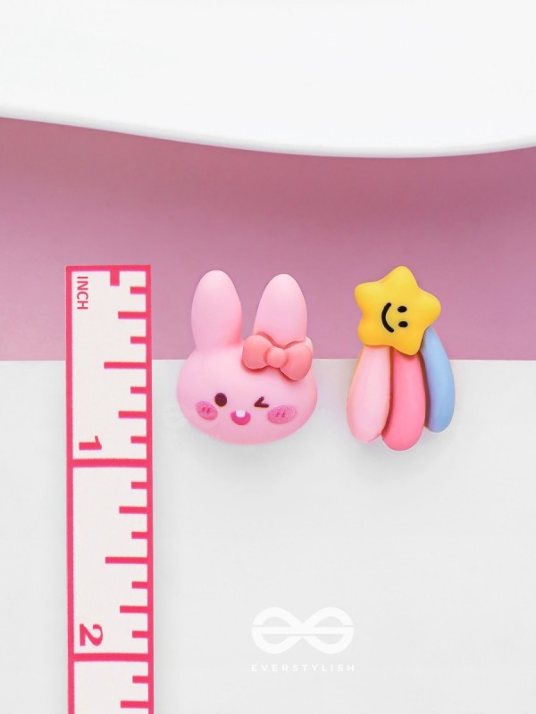 HOPS 'N HUES - MISMATCHED ACRYLIC EARRINGS