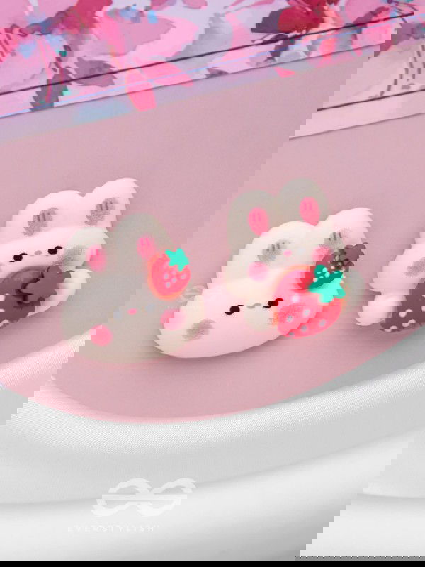 BUNNIES 'N BERRIES - MISMATCHED ACRYLIC EARRINGS