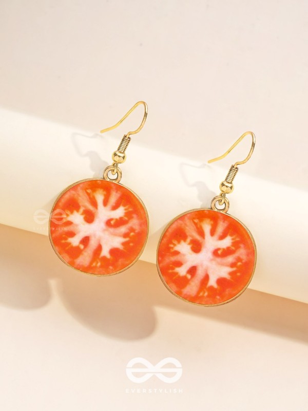 The Tangy Twist - Golden Drop Earrings