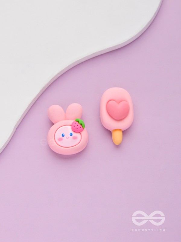 Sundaes N' Berries - Mismatched Acrylic Earrings
