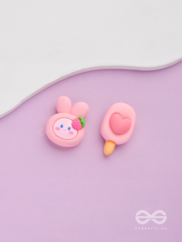 Sundaes N' Berries - Mismatched Acrylic Earrings