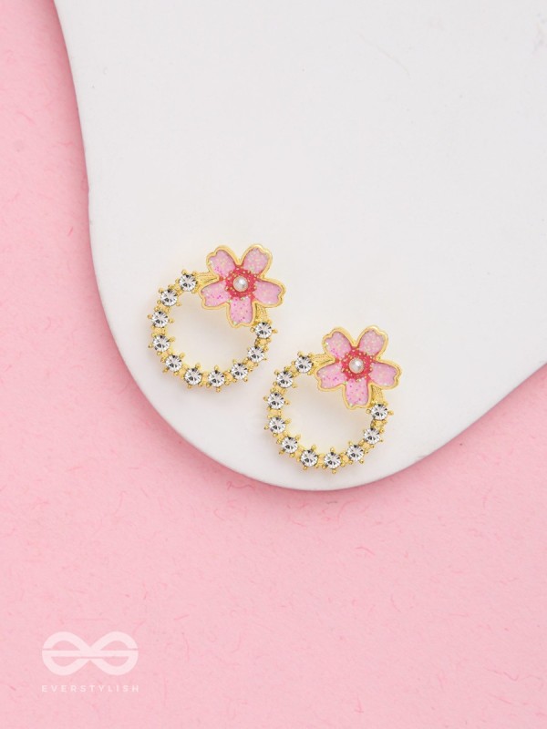 Sakura Sweetheart - Enameled Earrings