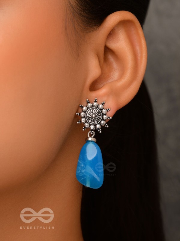 Oath Of The Sky- Stone Oxidised Earrings