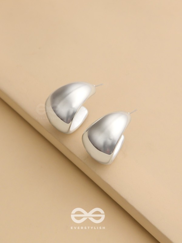 Lunar Curves - Silver Earrings