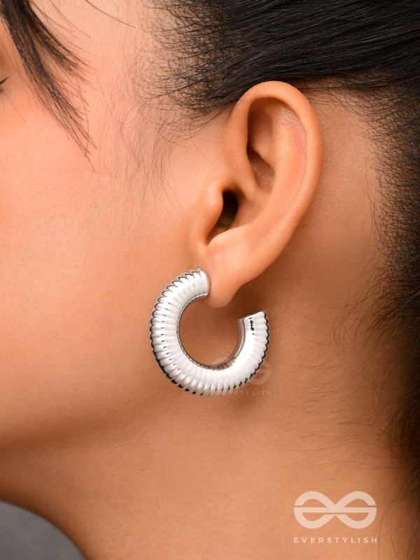 Sunlit Harmony - Statement Silver Earrings