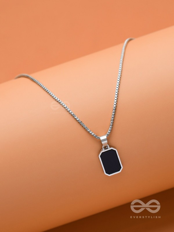 Mystic Midnight - Silver And Black Neckpiece With Anti-Tarnish Coating