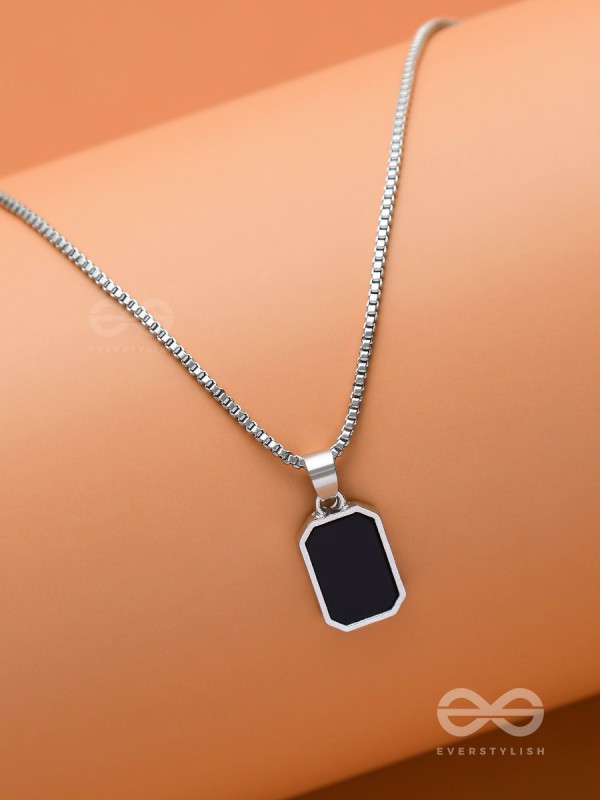 Mystic Midnight - Silver And Black Neckpiece With Anti-Tarnish Coating