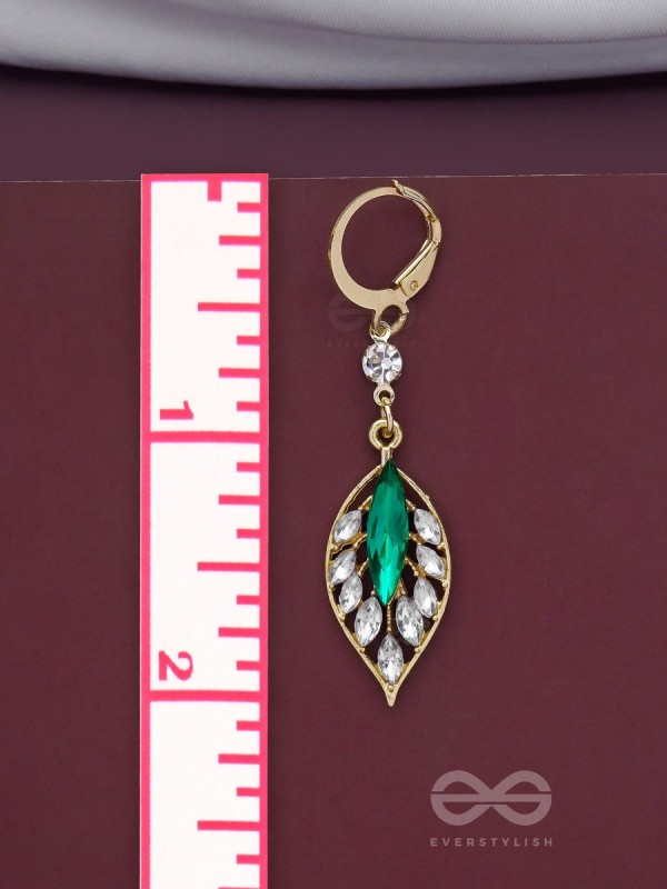 Lush Leaflets - Golden Embellished Earrings