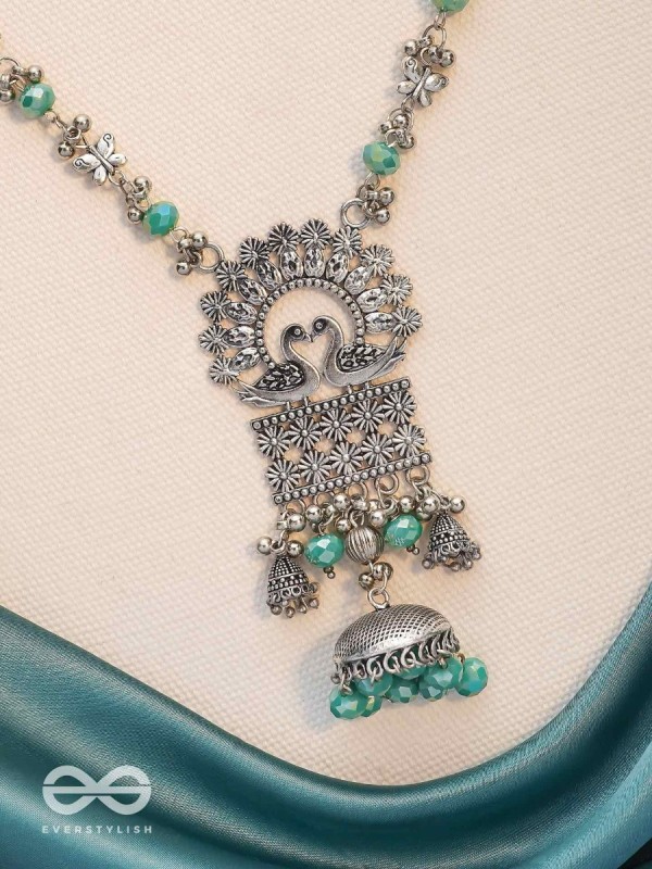 The Celestial Flutters - Statement Oxidised Neckpiece