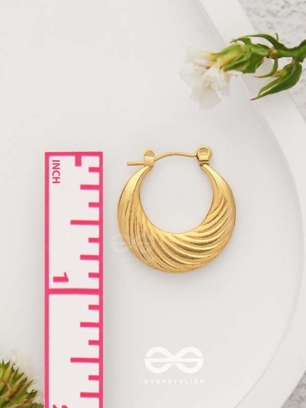 Charming Sunlight - Golden Stainless Steel Earrings With Anti-Tarnish Coating