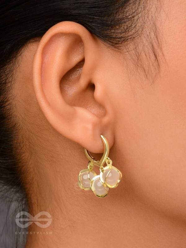 The Dewy Dreamer - Golden Drop Earrings 