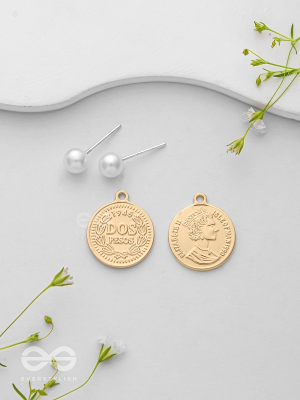 Victorian Rush - Golden Pearl Ear Jackets