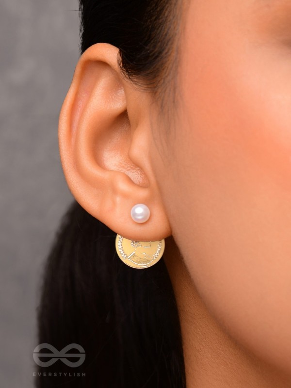 Victorian Rush - Golden Pearl Ear Jackets