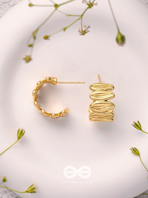 Miniature Seashells - Golden Earrings