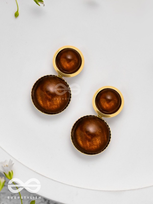 Earthy Treasures - Golden Earrings