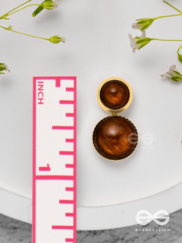 Earthy Treasures - Golden Earrings