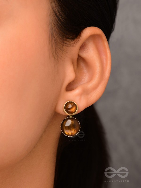 Earthy Treasures - Golden Earrings