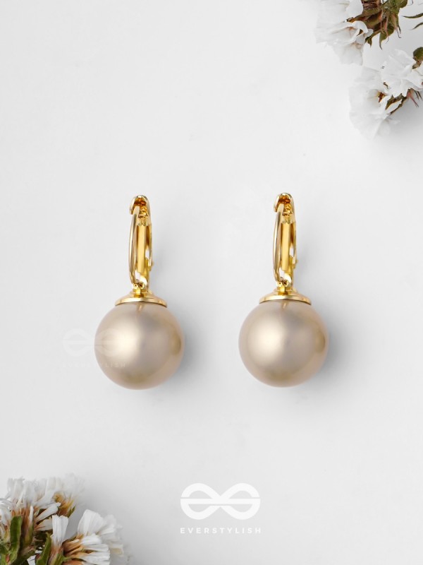 Regal Pearls - Golden  Earrings