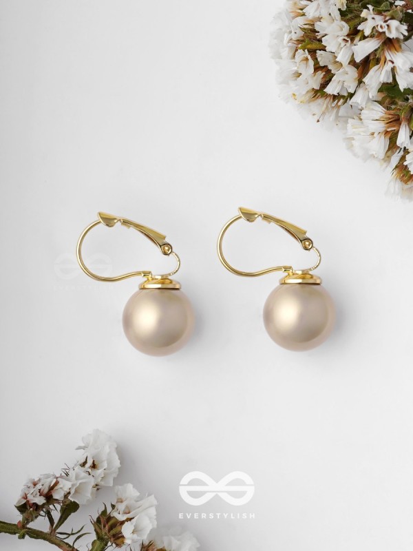 Regal Pearls - Golden  Earrings