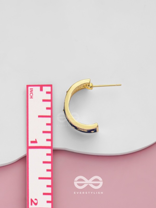 Butterfly Ballet - Golden Enamelled Earrings