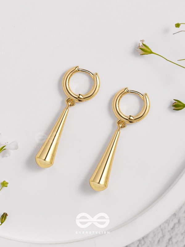Sunny Drops - Golden Casual Earrings