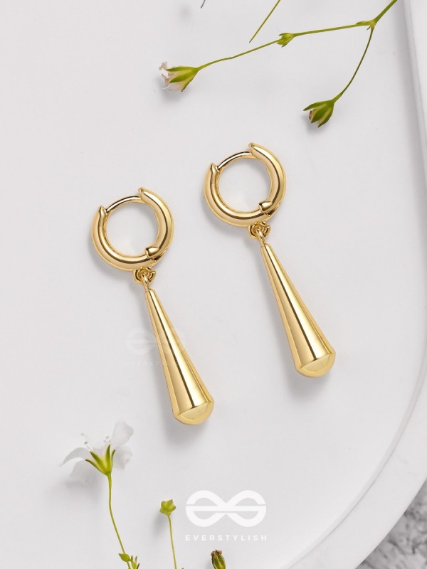 Sunny Drops - Golden Casual Earrings