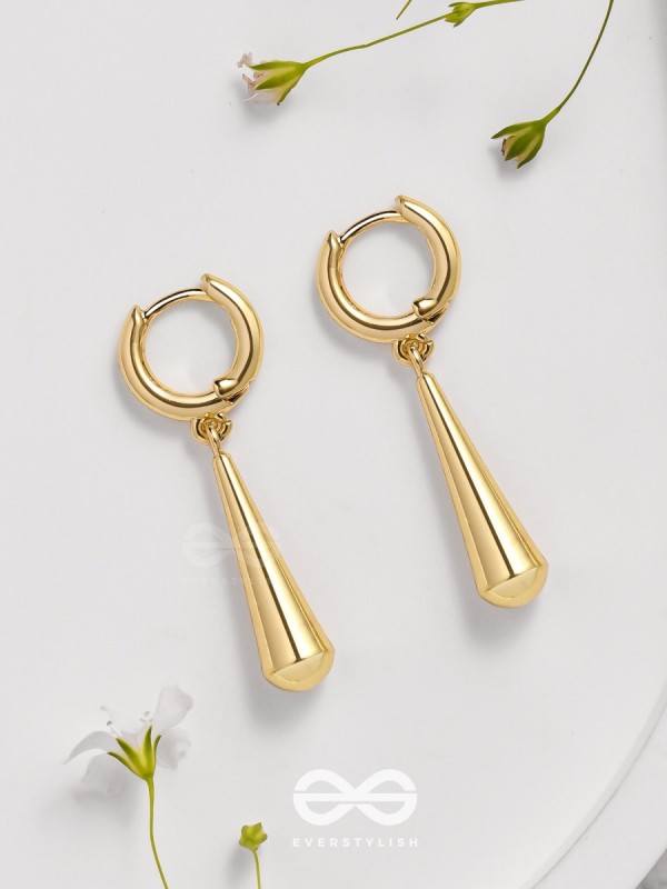 Sunny Drops - Golden Casual Earrings