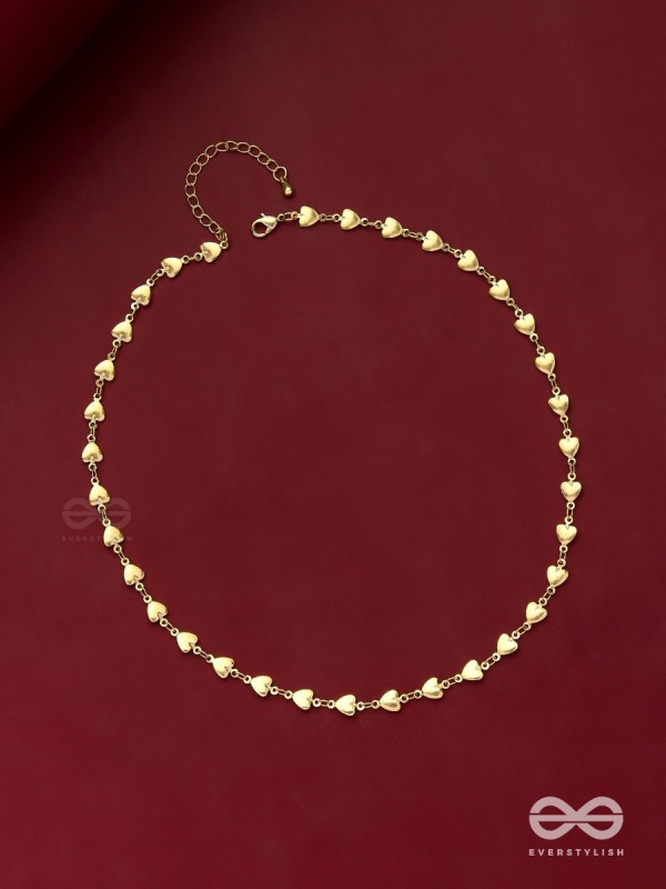 Enchanted Lover - Golden Necklace With Anti-Tarnish Coating