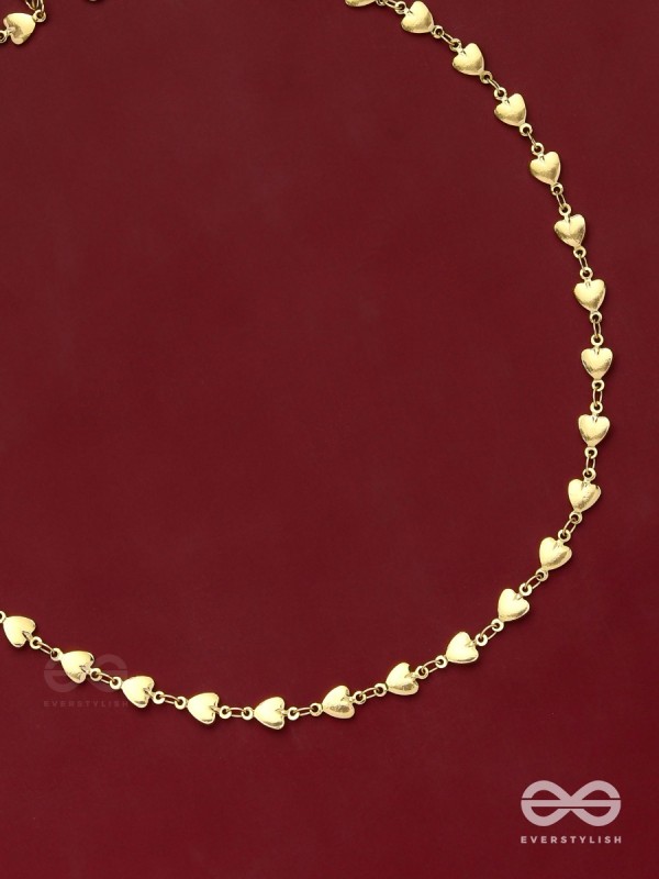 Enchanted Lover - Golden Necklace With Anti-Tarnish Coating
