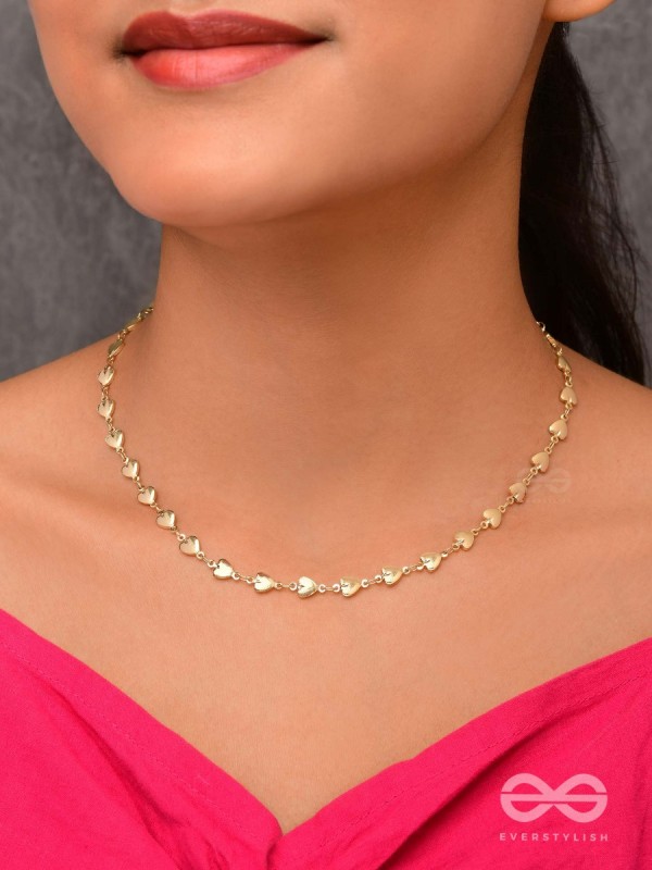 Enchanted Lover - Golden Necklace With Anti-Tarnish Coating