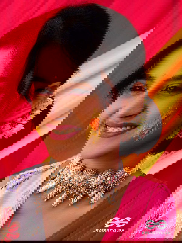 Velakula- The Coastline Stories- Shells, Beads, Pearl And Glass Drops Hand Embroidered Choker Neckpiece