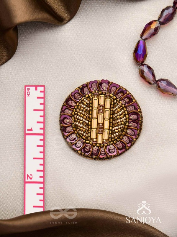 Anantya- The Infinity Loop- Sequins And Beads Hand Embroidered Earrings