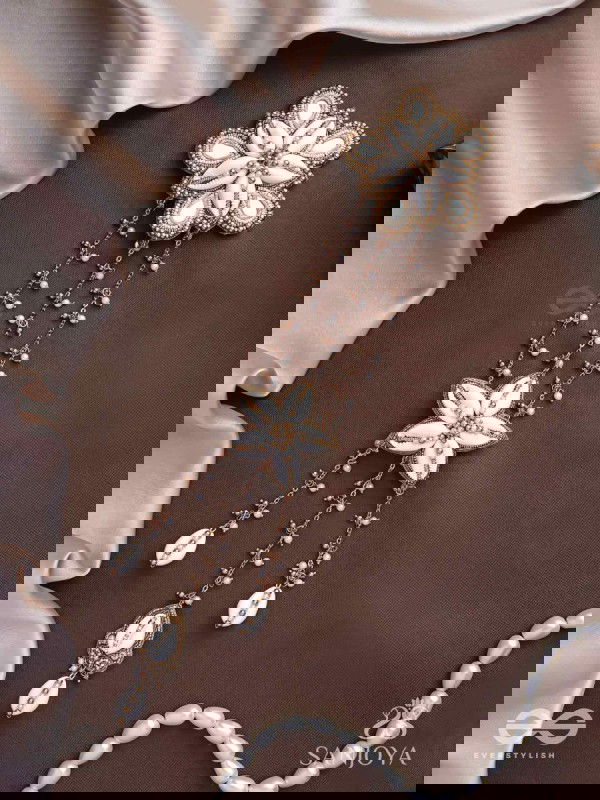 Maayin - The Magical Inflorescence - Shells, Mirrors And Beads Hand Embroidered Hair Accessory