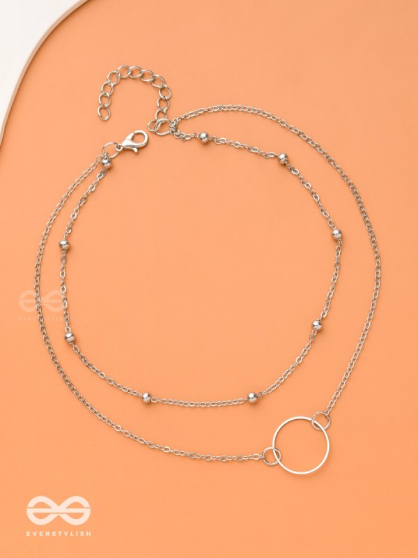 The Lavish Layers Of Elegance - Silver Multilayered Neckpiece With Anti-tarnish Coating