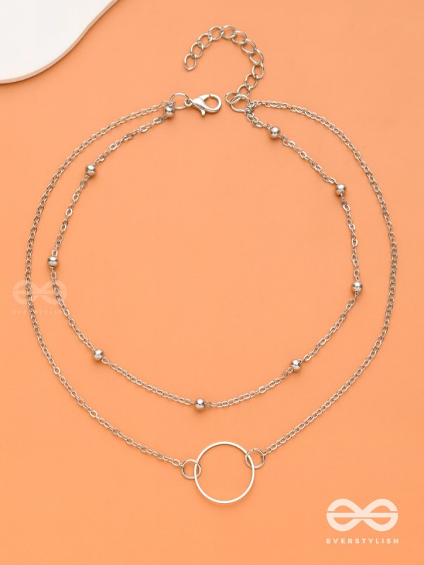 The Lavish Layers Of Elegance - Silver Multilayered Neckpiece With Anti-tarnish Coating