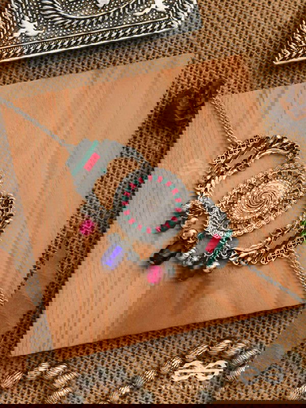 The Glorious Legacy - Enamelled Oxidised Neckpiece