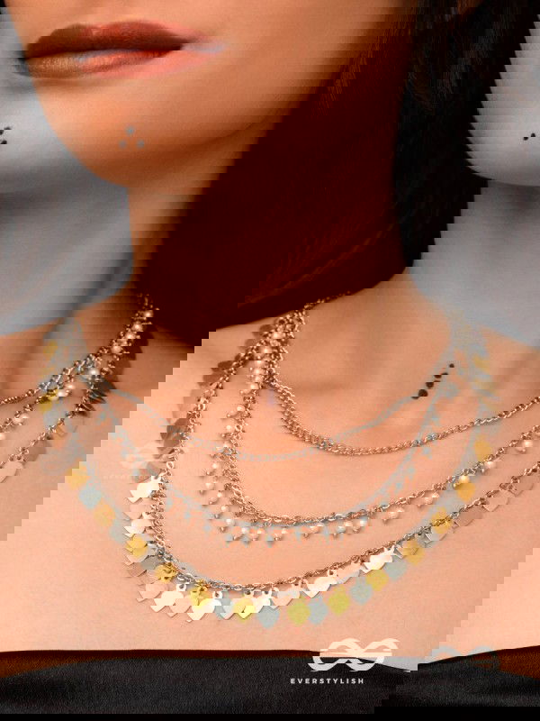 The Spellbinding Chimes - Beads And Coins Multilayered Neckpiece