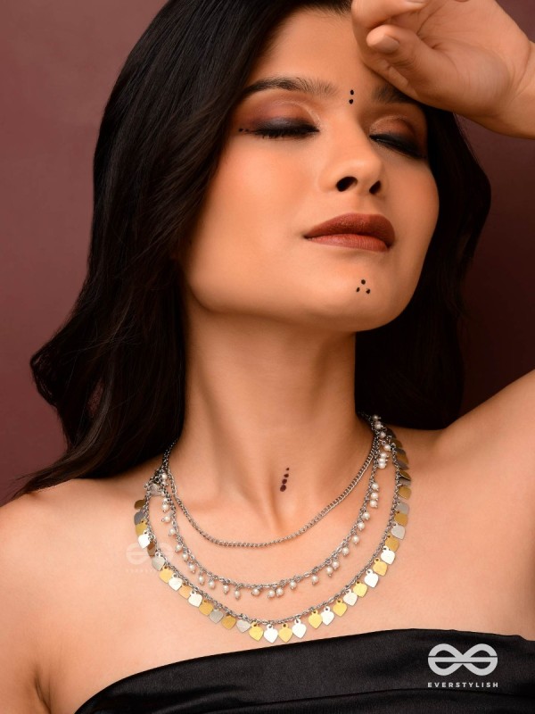 The Spellbinding Chimes - Beads And Coins Multilayered Neckpiece