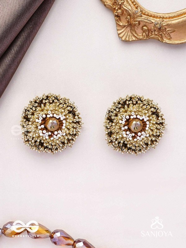 Deepvat - The Brilliant Lights - Beaded Hand Embroidered Stud Earrings