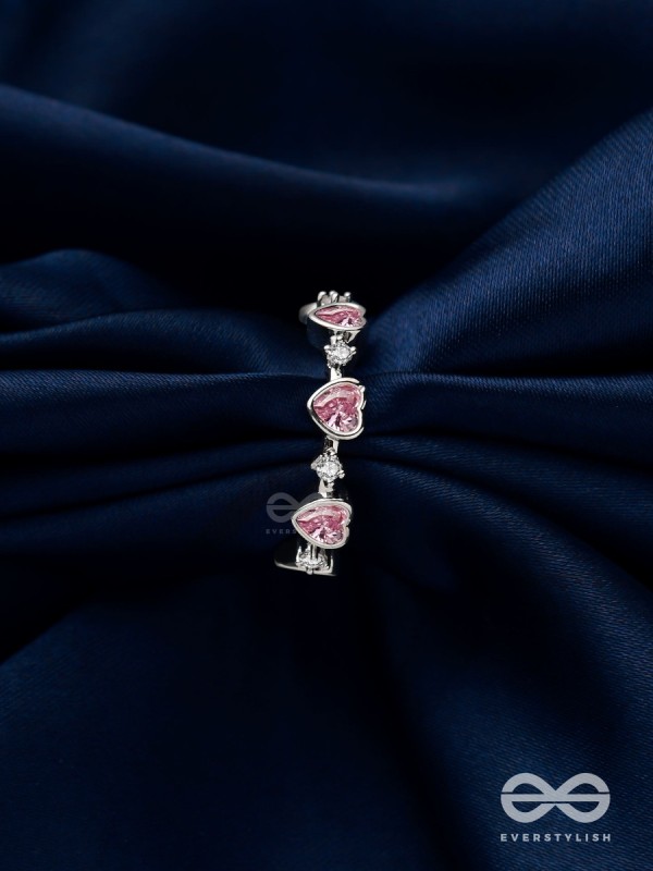 Mi Amor - Silver Embellished Ring (Adjustable)